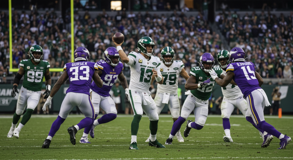 new york jets vs minnesota vikings match player stats