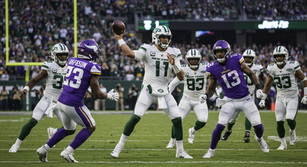new york jets vs minnesota vikings match player stats